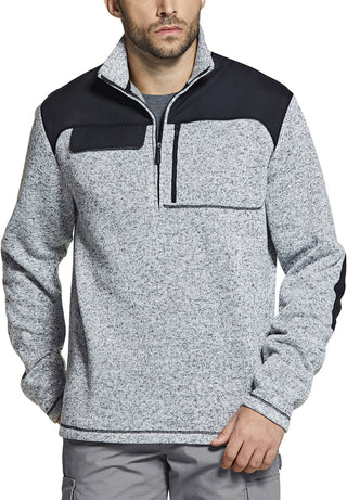 Half Zip Fleece Sweater with Flap Pocket [HKZ401]