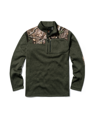 Half Zip Fleece Sweater with Flap Pocket [HKZ411]
