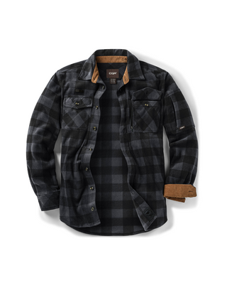 Heavyweight Fleece Shirt with Hidden Zipper Pocket [HOS212]