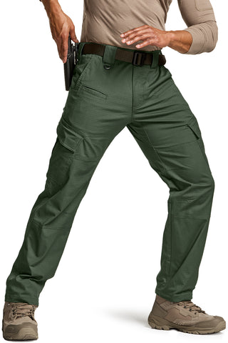 CQR Men's Ripstop Work Pants, Water Resistant Tactical Pants, Outdoor  Utility Operator EDC Straight/Cargo Pants