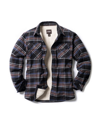 Sherpa Lined Flannel Shirt Jacket [HOK710]